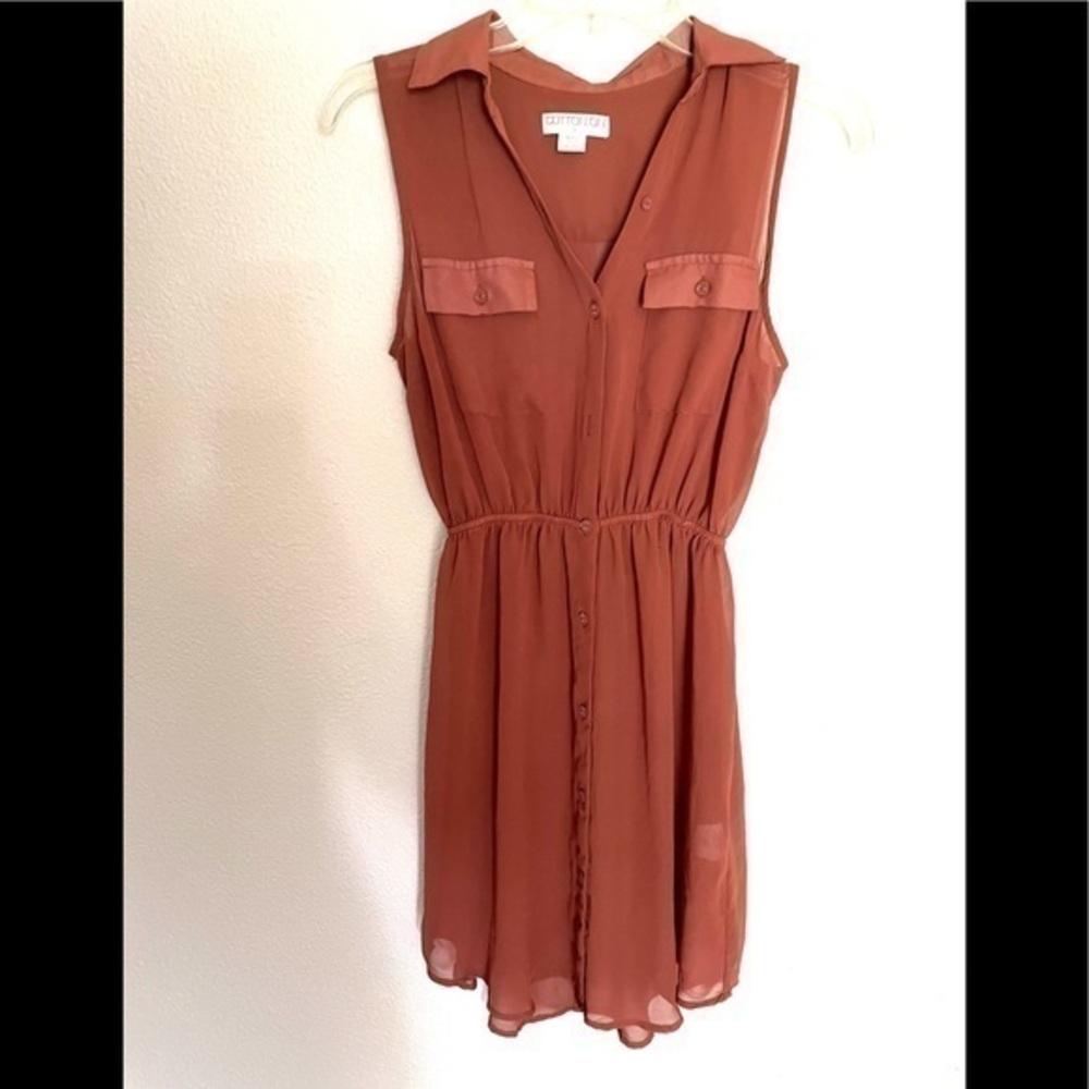 COTTON ON sheer elastic waist mini dress - small